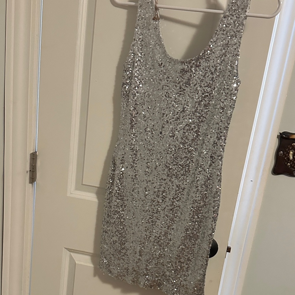 Rue21 Glittering Silver Mini Dress